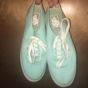 Barely worn turquoise vans sneakers